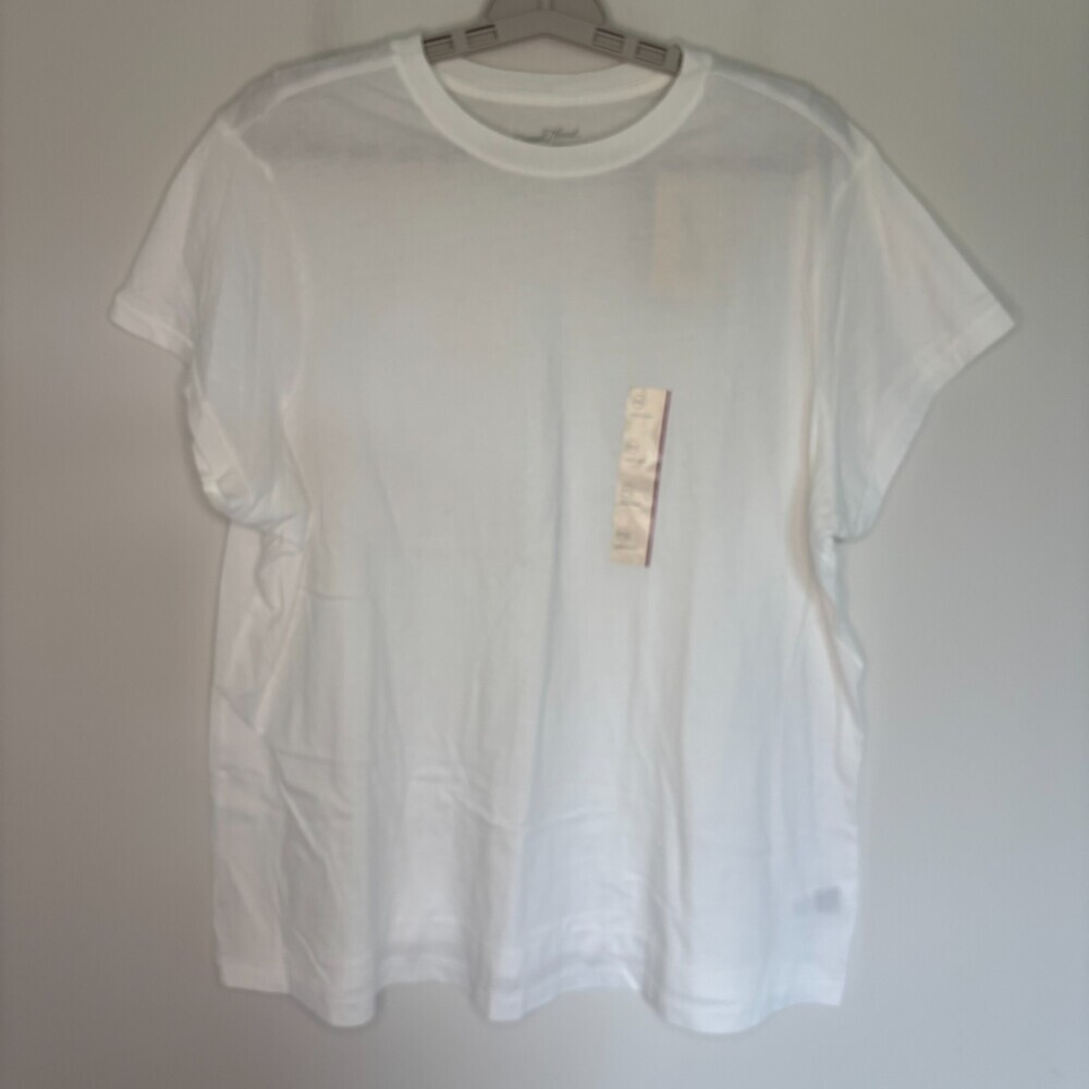 UNIVERSAL THREAD NEW Short Sleeve Crew Neck Tee Womens XXL White Stretch Cotton